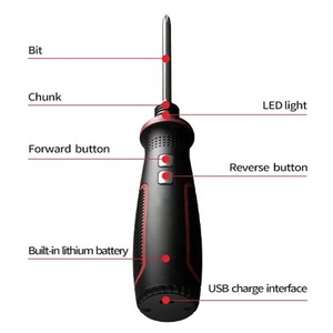 Juego de Destornilladores Eléctricos Inalámbricos Ananke Tools, Mini, Grado Industrial/DIY, Plástico, Batería de Litio de 3.6V 2000mAh, Carga USB, OEM - Product Image 2