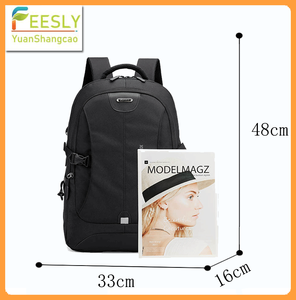 Men's 15 Inch Durable Laptop <b>Backpack</b> <b>Waterproof</b> Oxford Multifunction School Pack USB Zipper Closure Polyester for Daily Use - Product Image 4