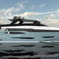 Yacht de sport de luxe en aluminium soudé ZM 23,92 m avec console centrale pour la pêche et la navigation, moteur hors-bord
