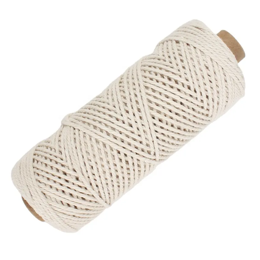 Emballage personnalisé cordon de ficelle de coton torsadé coloré cordon de macramé cadeau naturel pour le bricolage décoratif