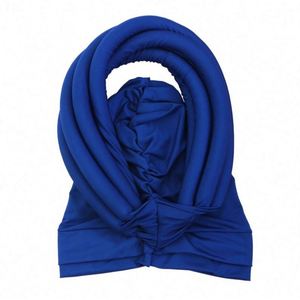 New Style Fashion Pre-tied Turban Five <b>Braid</b> <b>Accessories</b> African Women Outdoor Solid Color Custom Brand Polyester Stretchy - Product Image 3