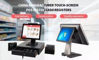 Système de caisse enregistreuse pour supermarché, écran tactile 15,6'', multi-OS (Android/Linux), Bluetooth/Wi-Fi 6, imprimante thermique