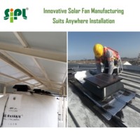 Extracteur de toit à induction solaire 60W de haute qualité CVC outil d'évent de lumière du soleil ventilateurs axiaux personnalisables pour la Ventilation de pignon de grenier de ferme