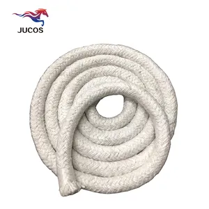 Wholesale Price 10mm/20mm Diameter Accept OEM Ceramic Wool Wire Ceramic Fiber Rope For High Heat Sealing rope,