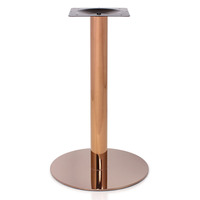 Polissage occasionnel profil de café en acier inoxydable antirouille doré pieds de table de luxe en or pas cher