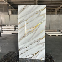 Panneau PVC Marbre UV Brillant 1220x2440mm, Vente en Gros Usine, Feuille Imperméable Haute Brillance pour Décoration Commerciale et Résidentielle