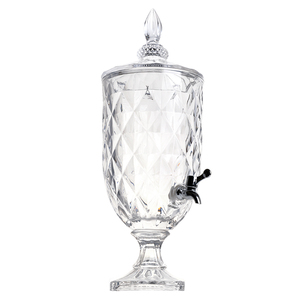 2L 4L 5L Thủy Tinh Nước Trái Cây Rượu Vang Dispenser Với Nhựa Tap Thủy Tinh Đồ Uống Dispenser Jar Trái Cây Truyền <span class=keywords><strong>Pitcher</strong></span> - Product Image 1