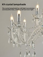 Lustre en cristal européen classique de luxe, style Marie-Thérèse, chrome, luminaire suspendu pour hall d'hôtel, salon, décoration de mariage