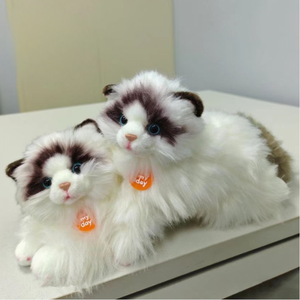 Grosir boneka hewan realistis pemberat hidup, mainan simulasi boneka kucing binatang manis ornamen taman rumah - Product Image 1