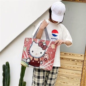 Bolso de Hombro de Gran Capacidad para Mujer, Venta al por Mayor de Fábrica, Bolso de Algodón Bordado con Mickey Mouse, Bolso de <span class=keywords><strong>Viaje</strong></span> Informal - Product Image 3
