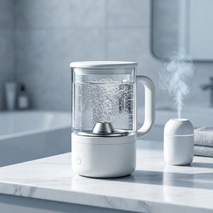 Gobelet de <span class=keywords><strong>d</strong></span>ésinfection à l'ozone léger, étanche, portable, en <span class=keywords><strong>verre</strong></span> et plastique, pour la maison, les voyages, les appareils orthodontiques et le nettoyage des prothèses dentaires - Product Image 6
