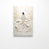 Peinture religieuse de Jésus faite à la main sur toile, art spirituel moderne texturé, cadeau chrétien pour la décoration de la maison ou de l'église