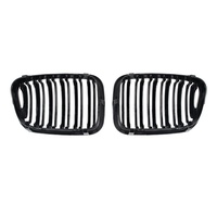 LUMA 98-01 Gloss Matte Black Chrome M Color ABS Front Bumper Grille for 4-Door for BMW 3 Series E46 1998-2001 Kidney Double Slat
