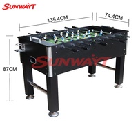 Table de baby-foot SUNWAYT SW-MG4 en métal et plastique, 1,5 m, avec jeu de kicker anglais, test de temps de réaction, fonctionnement à monnayeur, 70 kg, 110/220 V, 1 joueur