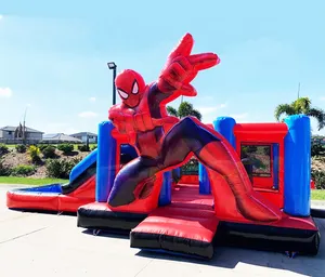 Bouncer Slide Combo Spiderman Bounce House Cần Bán Inflatable Spider Man Lâu Đài Bouncy