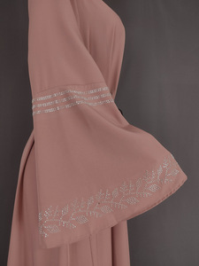 Nouveau femmes musulmanes robe ouverte <span class=keywords><strong>Abaya</strong></span> Dubai cristal <span class=keywords><strong>Kimono</strong></span> robe afghane <span class=keywords><strong>grande</strong></span> <span class=keywords><strong>taille</strong></span> golfe femmes noir <span class=keywords><strong>Abaya</strong></span> luxe strass - Product Image 6