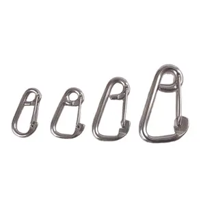 Marine Rigging acciaio inossidabile 304/316 Spring Quick Link Hook 8*8mm Ring Delta Simple Climbing Camping Snap Hook per guinzaglio per cani