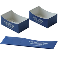 Boîtes à lunch en papier recyclable de qualité alimentaire pour sandwichs, pains, desserts, hamburgers et sushis, avec gaufrage