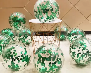 JYAO Confetti balon lateks transparan, balon pesta ulang tahun dekorasi pernikahan bayi