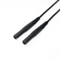 Câble de test d'extension banane femelle-femelle en laiton de 4 mm, isolation PVC, 0,75 mm, 100 cm, 600 V, 12 A