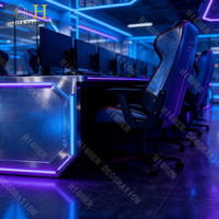 Table d'ordinateur ergonomique multi-usages pour café, internet, club de jeux et mobilier de bar élégant pour la conception de salle de jeux