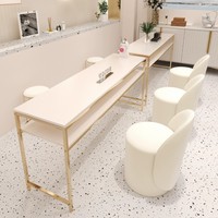 Ensemble de table de manucure simple ou double, mobilier de salon de manucure de luxe léger, personnalisation OEM, solution complète pour projets de salon