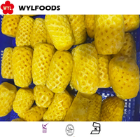 IQF Diepvries Ananas Gesneden 15mm Blokjes Bulk Natuurlijk Zoet 2 Jaar Houdbaarheid