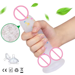 Popular Dildo Realista de 7 Pulgadas Transparente con Ventosa y Bolas, Ecológico, 100% Impermeable, Juguete Sexual de Masturbación, Gelatina Arcoíris - Product Image 5