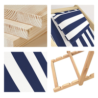 Chaises longues pliantes en bois personnalisées avec logo en gros, chaises de plage