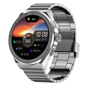 2022 Leather Reloj Super Amoled Display Sustainable Android 12 Wireless Charger Noise Smart Watch Facebook With Nfc App