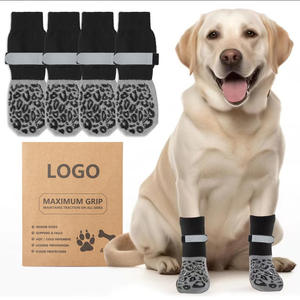 KTS492, logotipo personalizado, algodón, perro mascota, transpirable, antideslizante, resistente a los arañazos, zapatos impermeables para exteriores, <span class=keywords><strong>calcetines</strong></span> deportivos, cubiertas para pies - Product Image 1