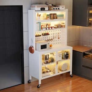 Kitchen <b>sideboard</b>, multi-tiered vegetable cutting table, movable multi-functional work surface, large-capacity household - Product Image 3