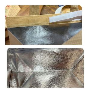 Cute Bear Yummy Insulated Thermal Bag Reusable Takeaway Cooler for Food Delivery Lunch - Product Image 6