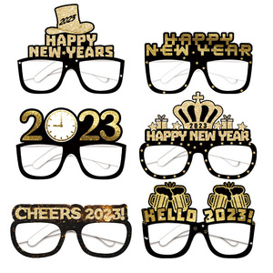 Lunettes de fête en carton Beckon <span class=keywords><strong>pour</strong></span> festivals, forme personnalisée, imprimées en couleur, <span class=keywords><strong>pour</strong></span> événements thématiques du <span class=keywords><strong>Nouvel</strong></span> <span class=keywords><strong>An</strong></span> - Product Image 1