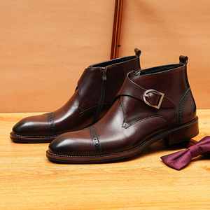 Chaussures Oxford pour hommes, grande taille, en cuir véritable, légères, imperméables, style anglais, bout pointu, gravées, nouveau style. - Product Image 1