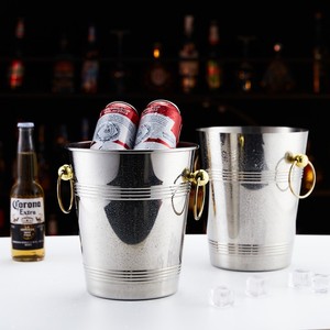 Cubo de Hielo de Acero Inoxidable Engrosado, Enfriador de Cerveza para Bar, KTV, Vino Tinto de Lujo con Doble Asa, Logotipo Exclusivo Personalizable - Product Image 1