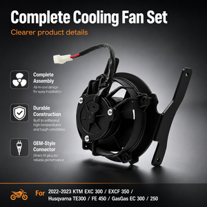 Pour <span class=keywords><strong>2023</strong></span> 2022 KTM EXC <span class=keywords><strong>300</strong></span> EXCF 350 Husqvarna TE300 FE 450 <span class=keywords><strong>GasGas</strong></span> <span class=keywords><strong>EC</strong></span> <span class=keywords><strong>300</strong></span> 250 Ensemble de ventilateurs de refroidissement du radiateur électrique du moteur 12V - Product Image 5