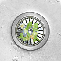 Tapón de filtro de drenaje de baño, Colector de pelo, colador de fregadero de cocina de acero inoxidable, tapón de residuos, filtro de fregadero de 84mm