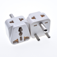 Adaptateur de prise universel pour l'Afrique du Sud 2 en 1 EU UK US vers Type-D rond 3 broches Convertisseur de prise électrique pour l'Inde le Pakistan le Sri Lanka