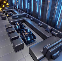 Collection de banquettes VIP, ensemble de sièges incurvés contemporains pour bar et boîte de nuit