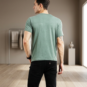 Chemise à col sport unisexe 100% coton avec logo personnalisé imprimé de motifs solides Style décontracté fermeture éclair délavable personnalisable col rond - Product Image 4
