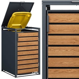 <span class=keywords><strong>Abri</strong></span> extérieur en acier galvanisé pour <span class=keywords><strong>poubelles</strong></span> de jardin, écologique, pour 1/2/<span class=keywords><strong>3</strong></span>/4 bacs à roulettes, en métal, pour rangement - Product Image 3