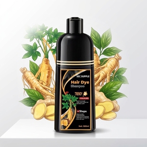 Tinte de Cabello Negro <span class=keywords><strong>a</strong></span> Base de Hierbas, de Oscurecimiento Rápido, Orgánico, Permanente en <span class=keywords><strong>5</strong></span> Minutos, para Uso Doméstico, 500 ml, Bajo en Amoníaco - Product Image 1