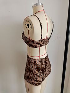 Wholesale Custom Women's 3 Piece Geometric Print Swimsuit with Cover up and Shorts Modest Bathing Suit for <b>Beach</b> - Product Image 5