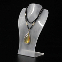Acrylique Transparent De Luxe Collier Bijoux Présentoir Comptoir Pendentif Chaîne Piercing Boucles D'oreilles Décorer Exposition Buste