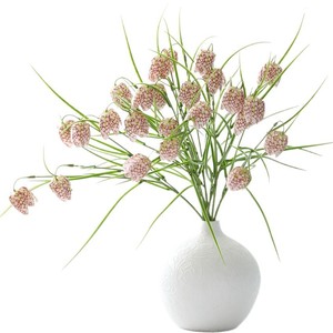 Fleur artificielle faite à la main, moderne, de forme spéciale, en soie, type <span class=keywords><strong>Barnum</strong></span>, couleurs blanc et vert, fraîche, design à 3 branches, pour mariage et décoration intérieure - Product Image 3