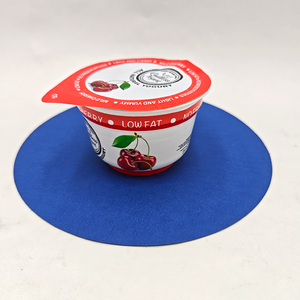Gobelet en plastique jetable de 200 ml (7 oz) <span class=keywords><strong>au</strong></span> goût cerise avec couvercle en aluminium scellé - Product Image 2