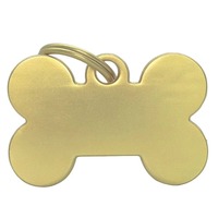 Individuelles Knochenförmiges Edelstahl-Haustier-ID-Etikett für Hundehalsband & Schlüsselanhänger |   6 Farboptionen |   Lasergraviert / Bedruckt |   3-4 cm