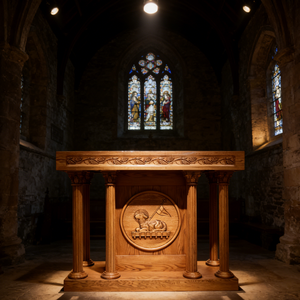 Mesa de Altar de Madera Cristiana, Material Sostenible para Iglesia, Teatro, <span class=keywords><strong>Seminario</strong></span> y Escuelas Teológicas - Product Image 3