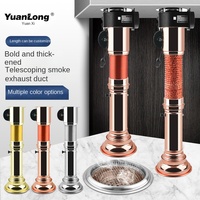 Tuyau d'évacuation de fumée pour barbecue coréen à hauteur réglable, télescopique, en acier inoxydable épaissi, avec ventilateur intégré, personnalisable